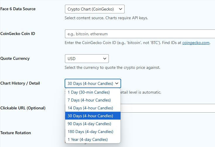 crypto settings screenshot